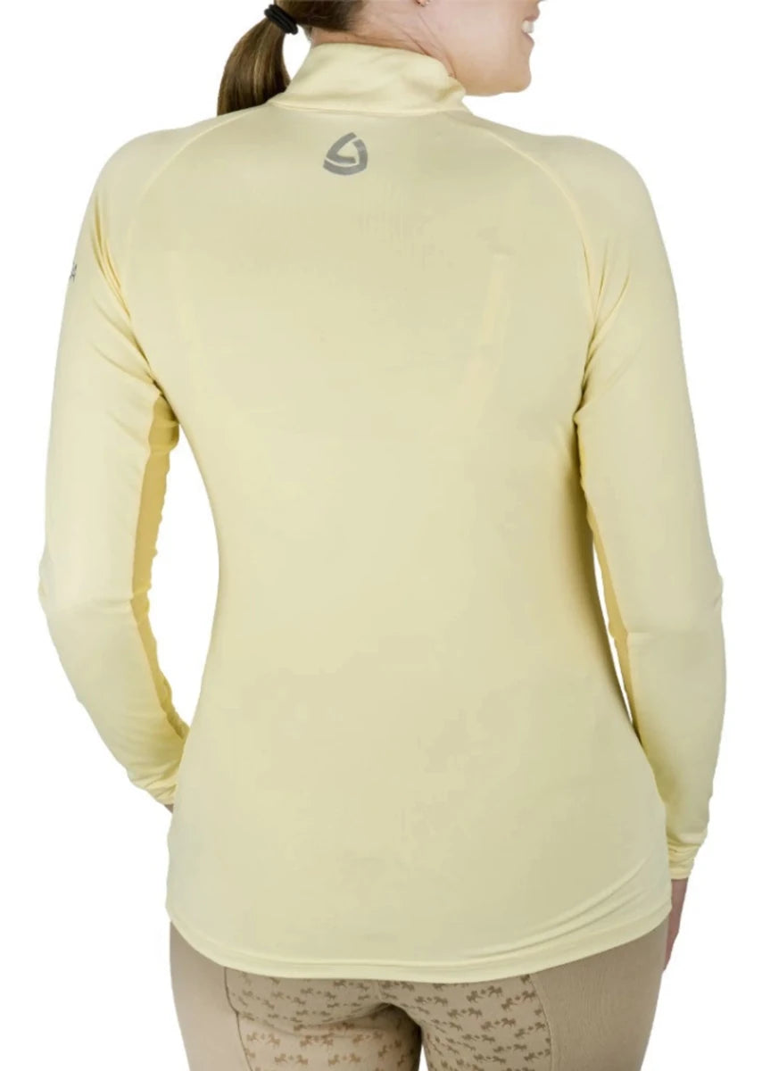 Lettia Women Quarter-Zip Neck UPF 50+ Sun Shirt, Buttercup/1, view 14