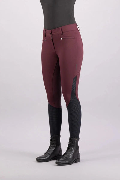 Euro-Star Riding Breeches ESAirflow FullGrip-Dark Berry, 38 in