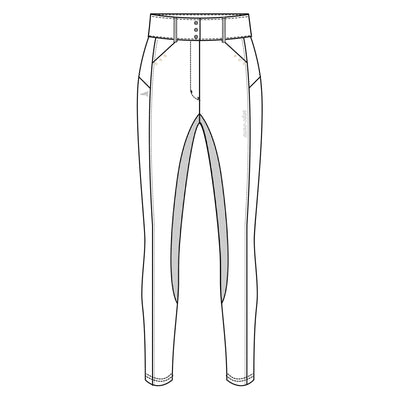 Euro-Star Riding Breeches ESAurelia Comp Grip Connect Full Grip-White, 32/1