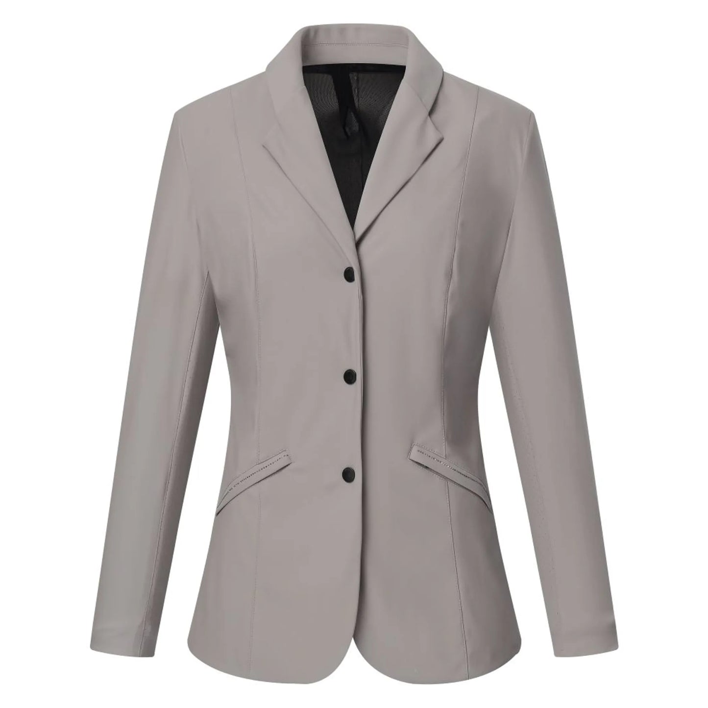 Euro-star Competition jacket ESLucia-Faded Grey - 32 tailored equestrian blazer with lapels and three black buttons