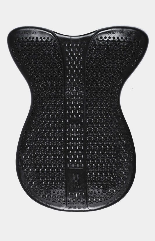 Horsena Front Balance Gel Pad (23-8Mm) W/Rolled Edge Eco-Sheepskin_ Dressage-Black