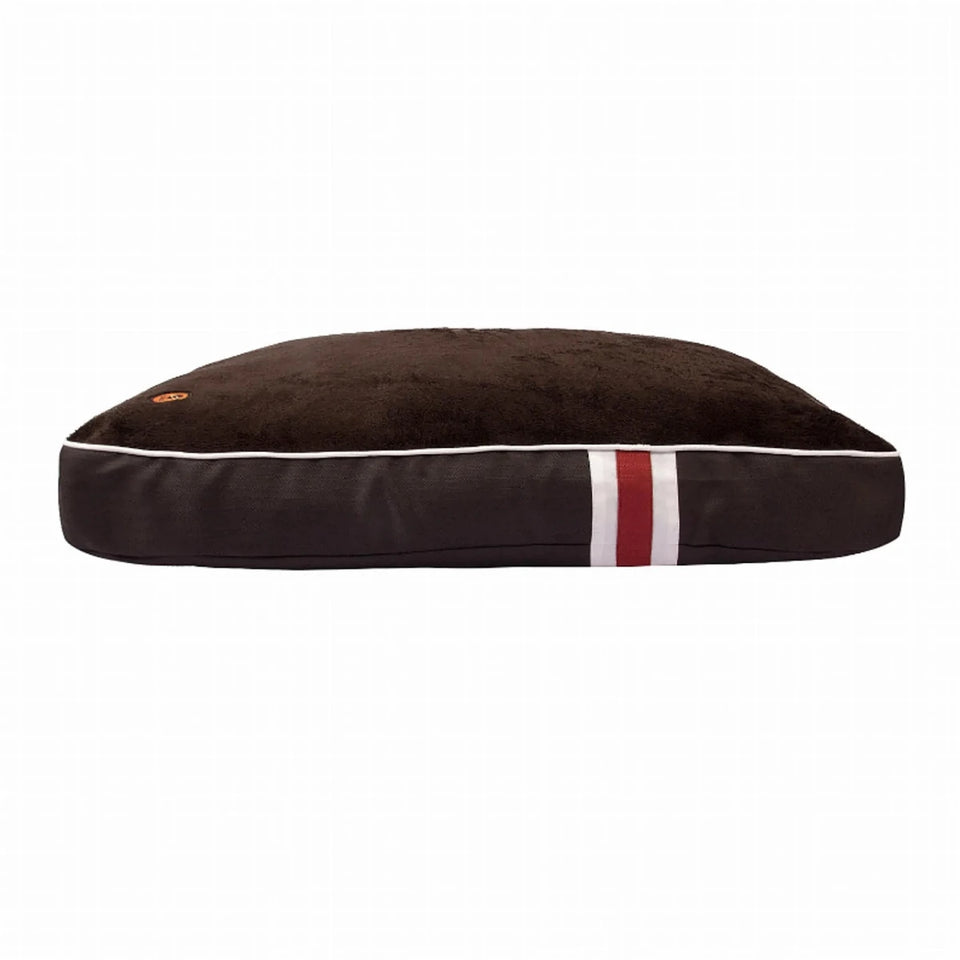 Halo Sam Rectangular Dog Bed - Preppy Stripe Design with Removable, Charcoal/1, view 6