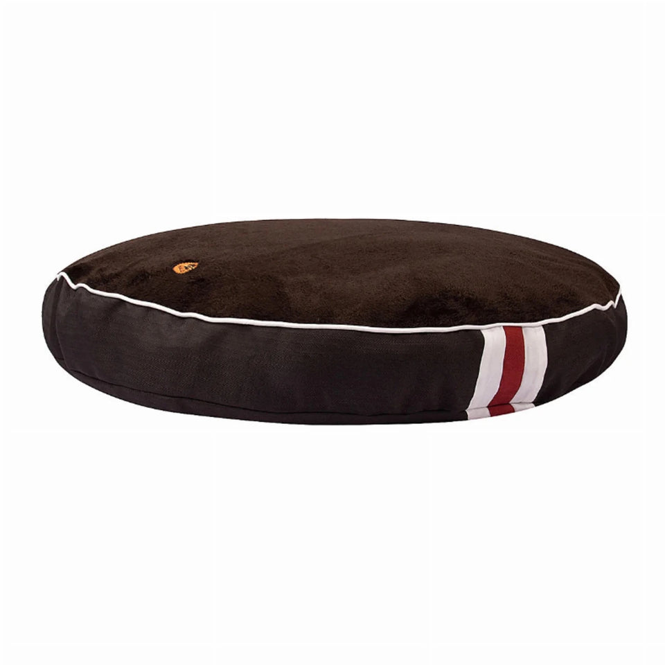 Round Dog Bed - Preppy Color Block Bed with Removable Washable Cover, view 7