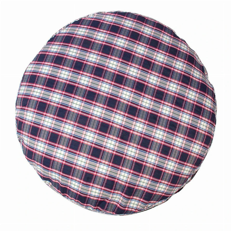 Halo Amber Plaid Round Dog Bed - Machine Washable Plush Pet Bed with, view 4