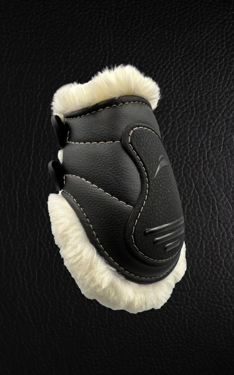 eQuick Glam Rear Fluffy Boot- Black- Large, view 2