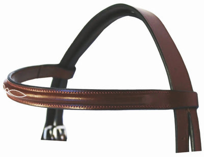 Fancy Raised Bridle - Economical Leather Bridle with Laced Reins, Australian nut/COB