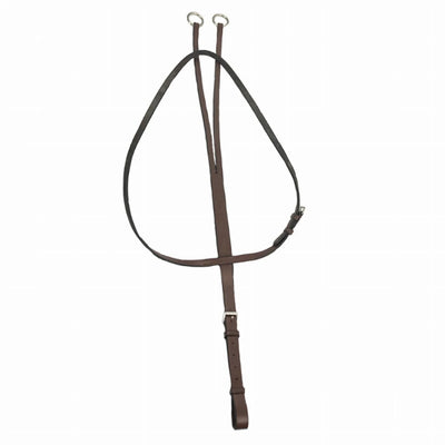 Running Martingale - Flat Leather Martingale with Stainless Steel, Australian nut/COB