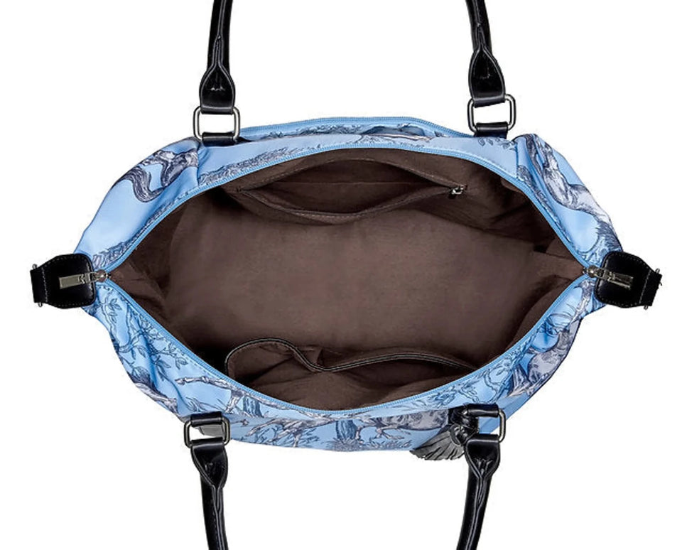 Awst Intl Lila Blue Toile Pattern Travel Bag Withtassel, view 5