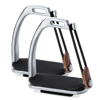 TuffRider Stainless Steel Peacock Safety Stirrups - 4 1/2", Silver