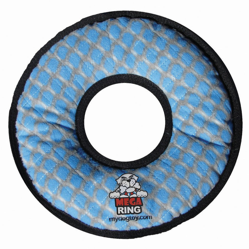 Tuffy Mega Ring Durable Dog Toy, Blue, 13 in