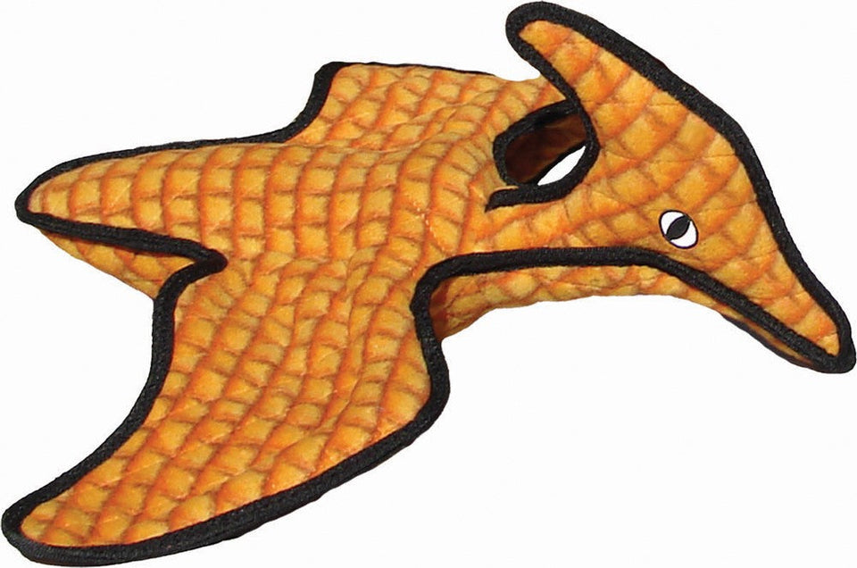 Tuffy Dinosaur Pterodactyl Durable Dog Toy, Orange, 23 in