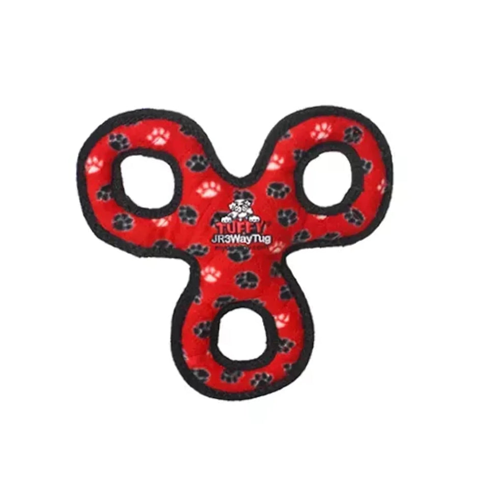 Tuffy Jr 3WayTug Red Paw, Blue/JUNIOR, view 2