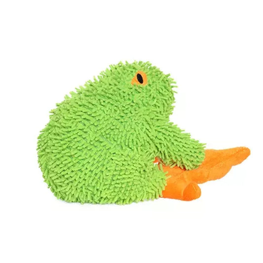 Mighty Jr Microfiber Frog Dog Toy - Small Ultra-Durable 2-Layer Plush - Floats