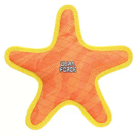 DuraForce Star Tiger Dog Toy - Ultra-Durable 2-Layer Mesh for Small-Medium Dogs - Floats