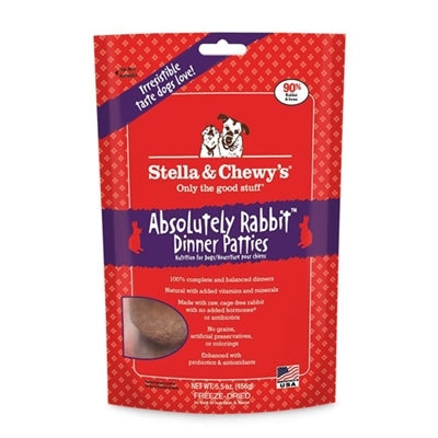 Stella & Chewy's Freeze-Dried Dog Food- Rabbit Dinner Patties, 5.5 oz