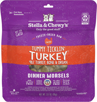 Stella & Chewy's Cat Freeze-Dried Tummy Ticklin Turkey Dinner 3.5 oz
