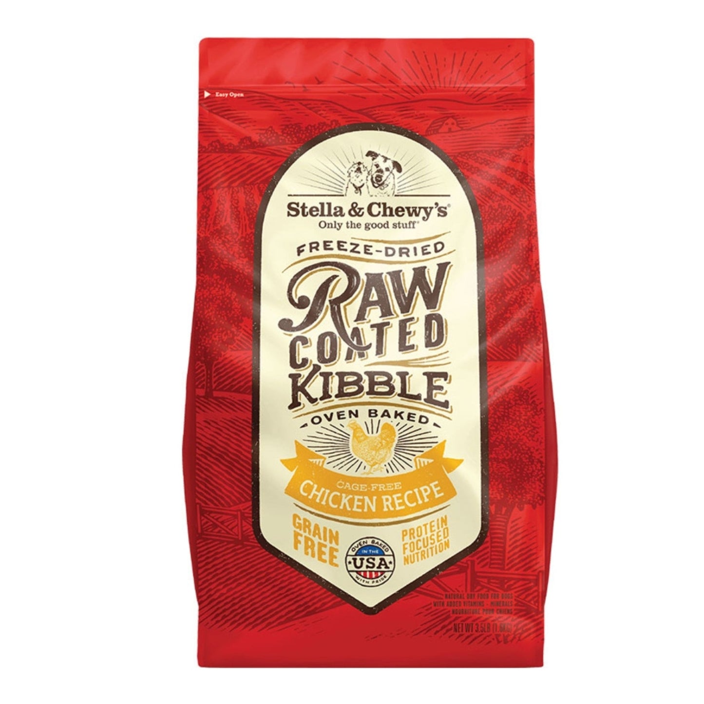 Stella & Chewy's Dog Kibble, Raw Coated Chicken, 3.5 lb