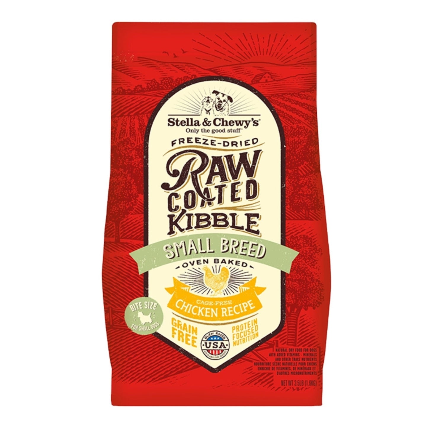 Stella & Chewy's Dog Kibble, Raw Coated Chicken Small Breed, 3.5 lb