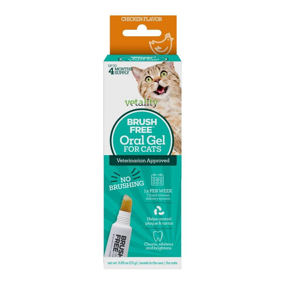 Vetality BrushFree Oral Gel for Cats 25 g (3 ct)