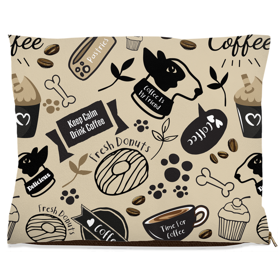 Caffeinated Canine Dog Bed, Fleece/40x50 inch, view 6