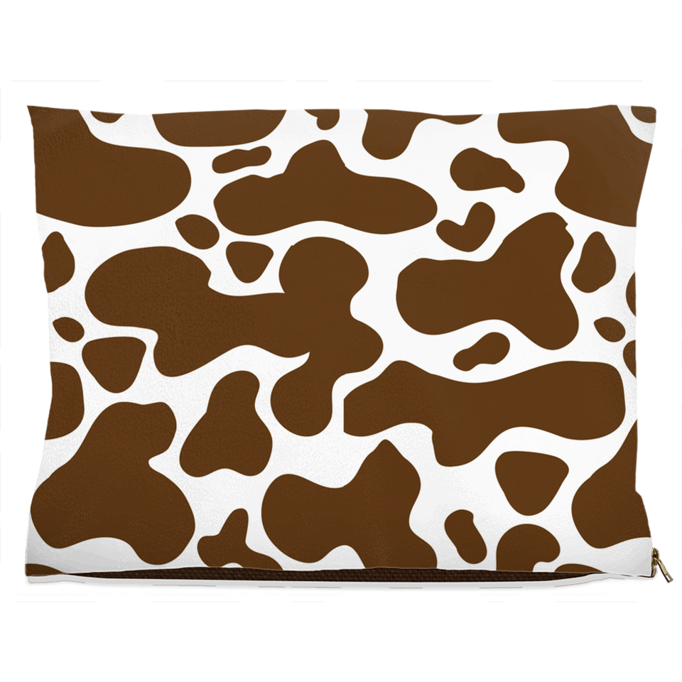 Cowhide Brown Dog Bed, Fleece/30x40 inch, view 4