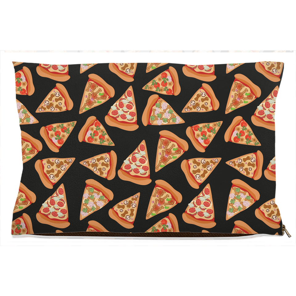 Pizza Luva Dog Bed, Fleece/18x28 inch, view 2