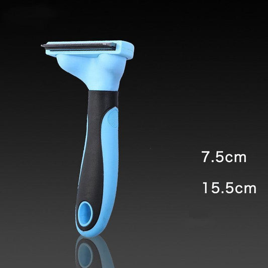 Ergonomic Deshedding Comb - Stainless Steel Hair Removal Tool for Dogs