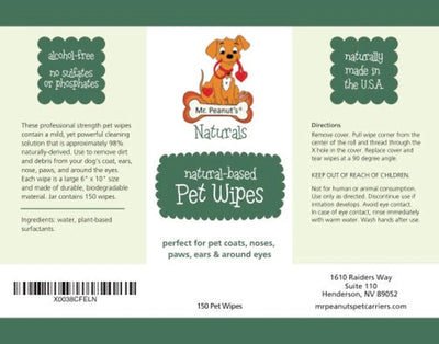 Mr. Peanut's Naturals Pet Wipes, STANDARD/1