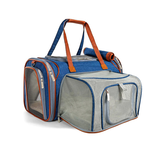 Mr. Peanut's Gold Series Airline-Capable Pet Carrier - Expandable Soft-Sided Carrier for Pets up to 15 lbs