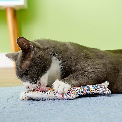 Yeowww Pollock Fish Catnip Toy MultiColor, 11 in