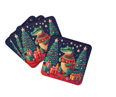 Animal Christmas Foam Coasters - 3.5, 194030780602/Alligator