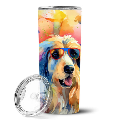 Pet Lover Stainless Steel Tumbler, 20 oz, Afghan Hound Hippie Dawg-194030819241/Afghan hound 2448