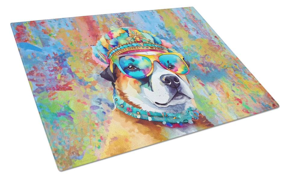 Hippie Dawg Glass Cutting Board - Large, Alaskan klee kai 2451, view 4