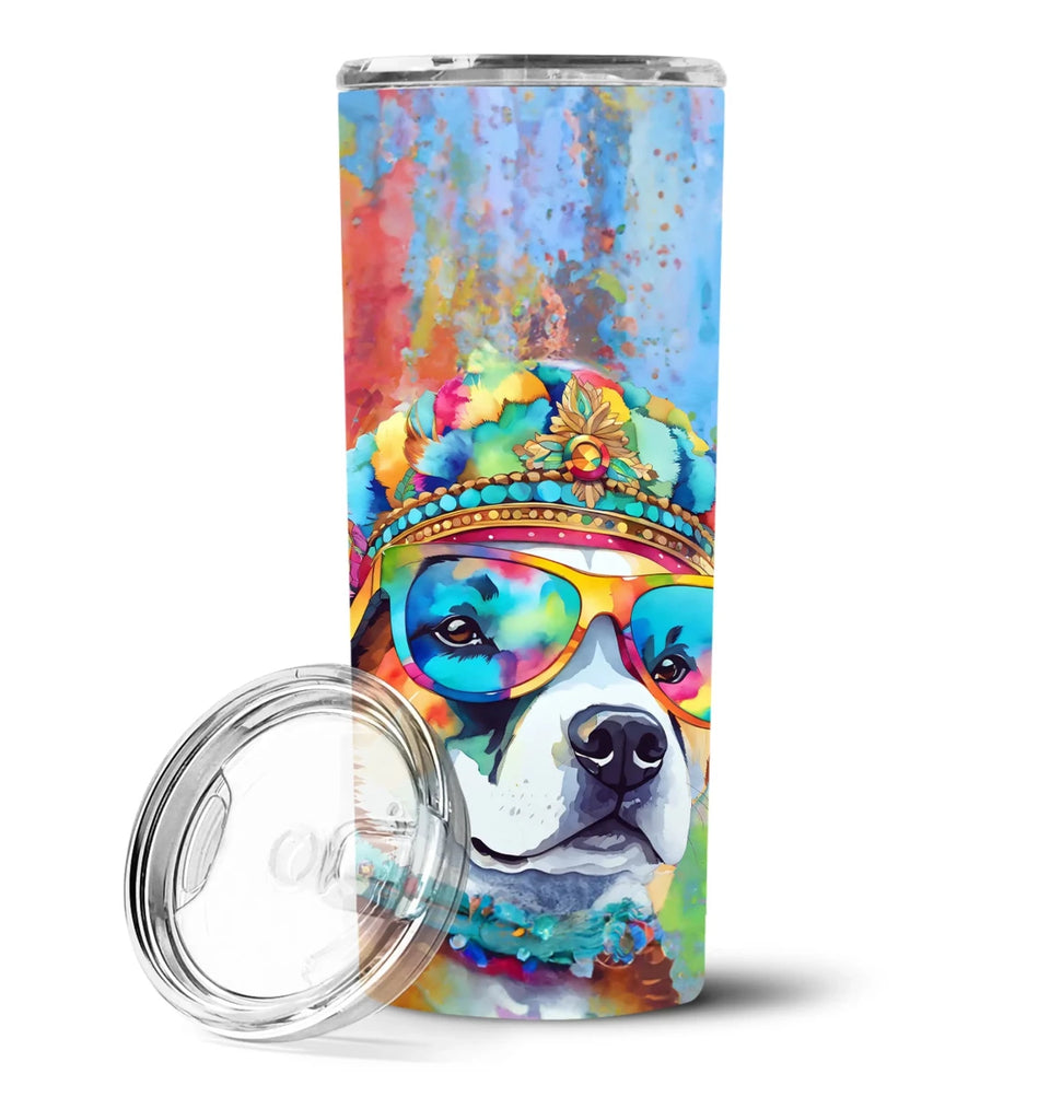Pet Lover Stainless Steel Tumbler, 20 oz, Alaskan Klee Kai Hippie Dawg-194030819272/Alaskan klee kai 2451, view 4