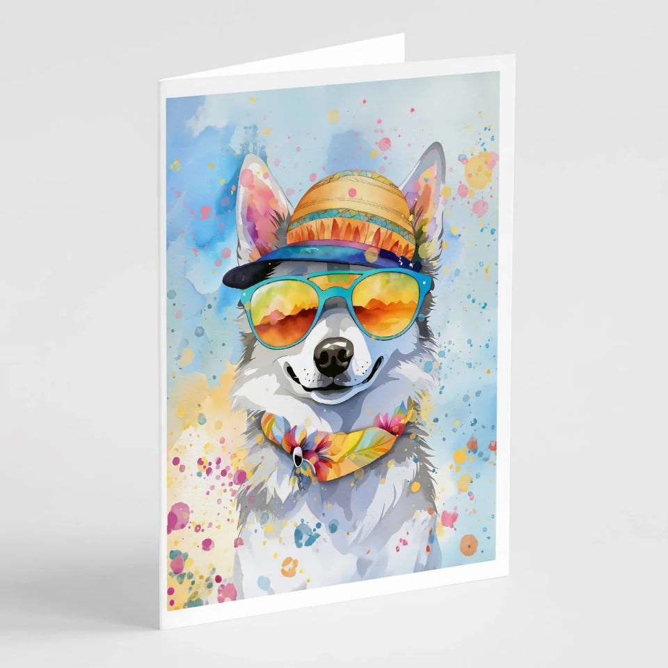 Hippie Dawg Greeting Cards - 5 x 7, Alaskan malamute 2452, view 5