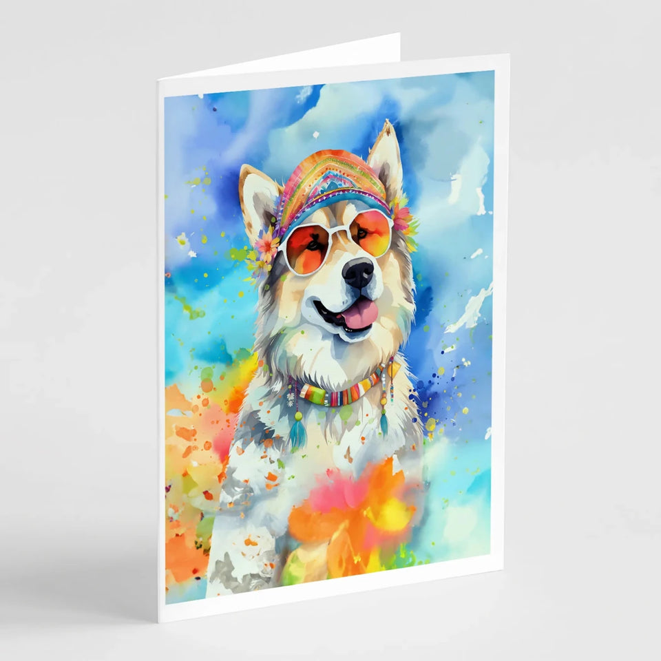 Hippie Dawg Greeting Cards - 5 x 7, American eskimo 2453, view 6