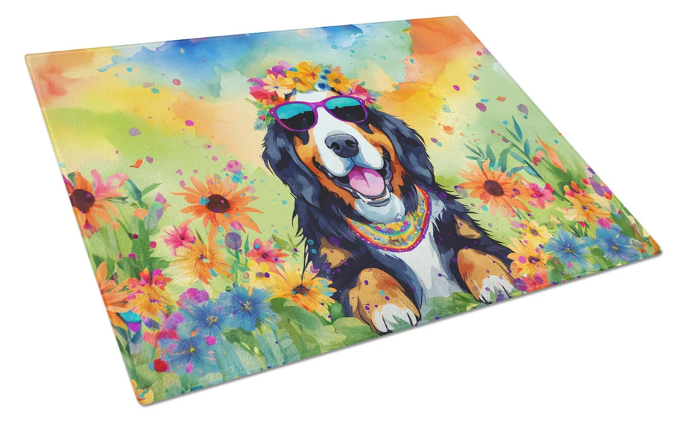 Hippie Dawg Glass Cutting Board - Large, Bernese mountain dog 2459, view 12