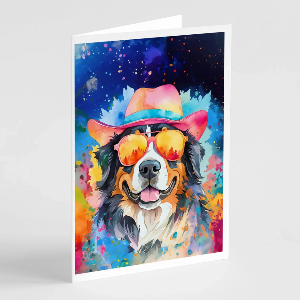 Hippie Dawg Greeting Cards - 5 x 7, Bernese mountain dog 2460, view 13