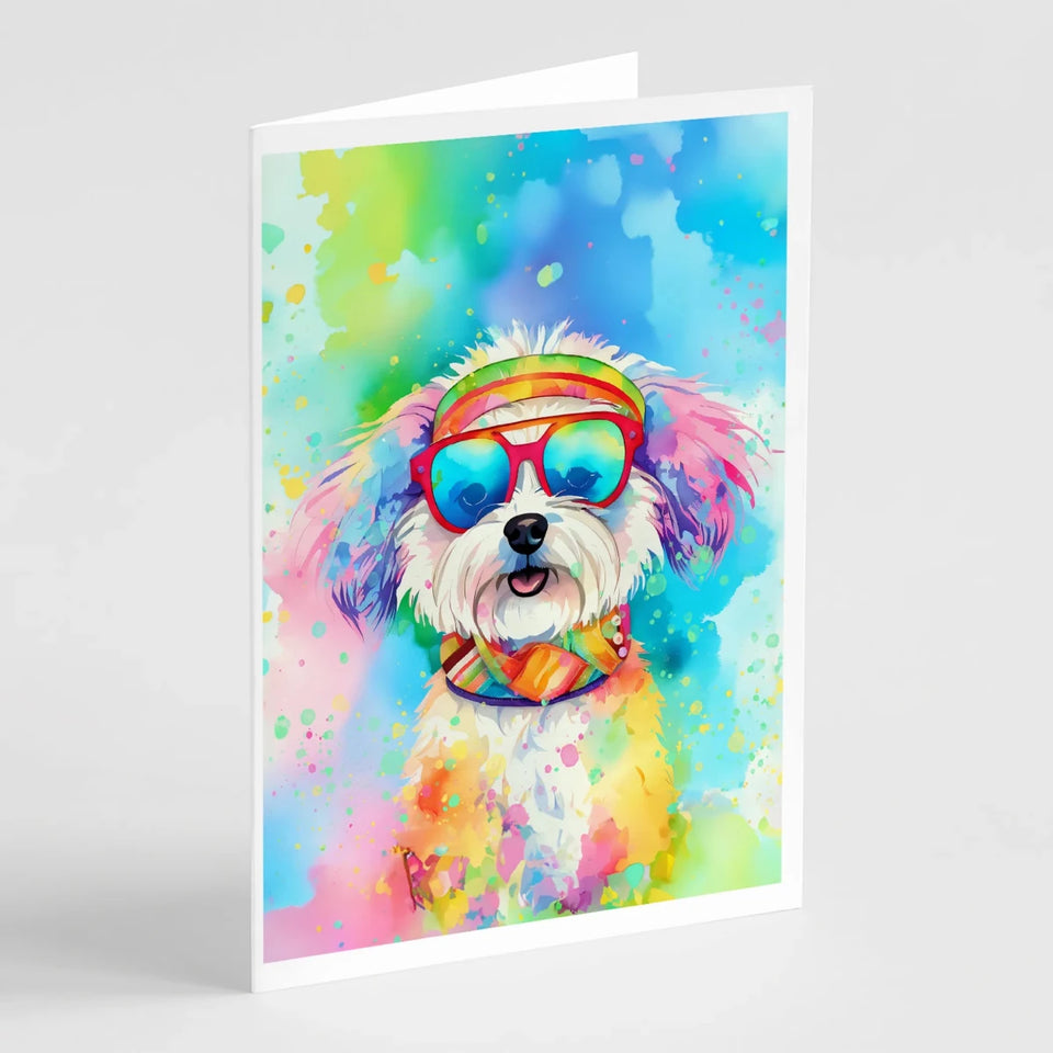 Hippie Dawg Greeting Cards - 5 x 7, Bichon frise 2464, view 17