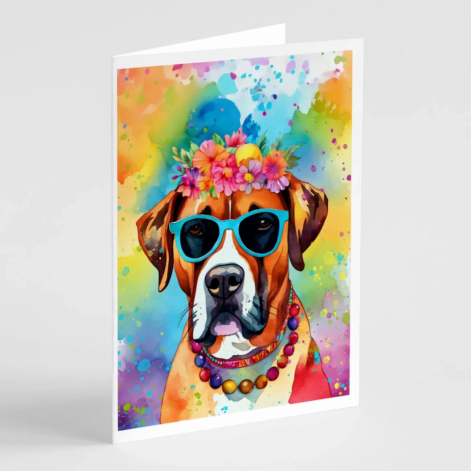 Hippie Dawg Greeting Cards - 5 x 7, Boxer 2473, view 26