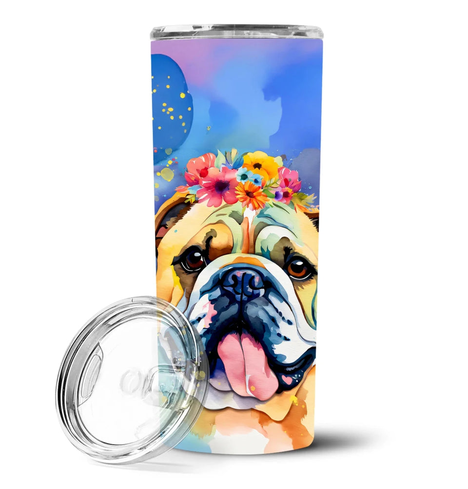 Pet Lover Stainless Steel Tumbler, 20 oz, French Bulldog Hippie Dawg-194030819814/French bulldog 2505, view 66