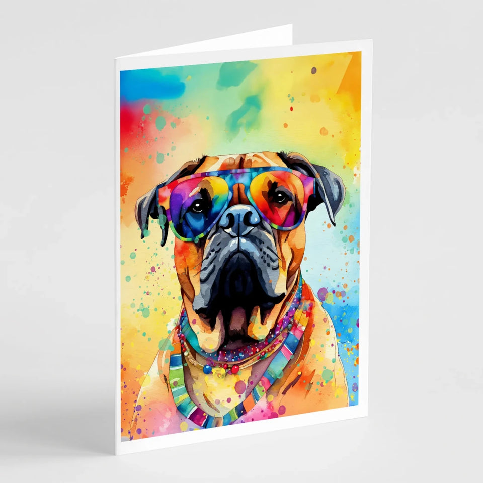 Hippie Dawg Greeting Cards - 5 x 7, Bullmastiff 2478, view 31