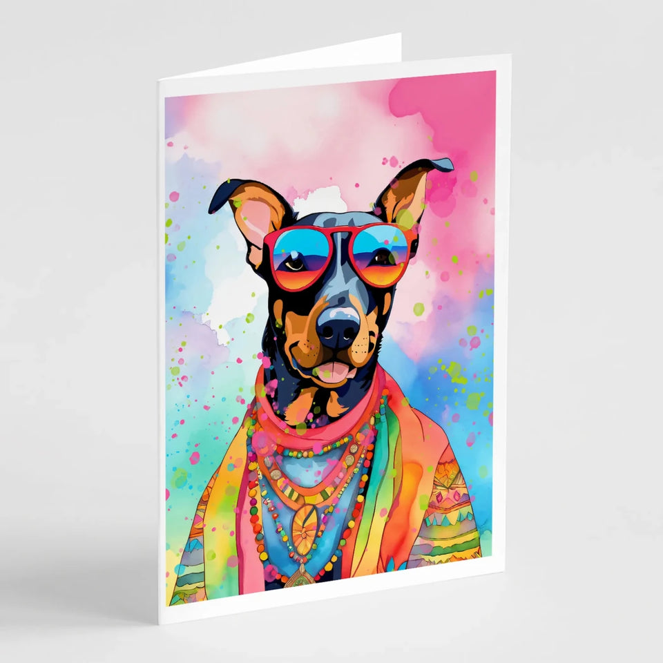 Hippie Dawg Greeting Cards - 5 x 7, Doberman pinscher 2503, view 56