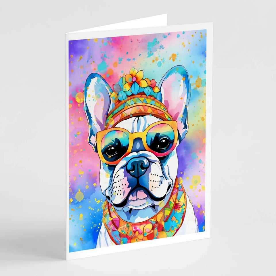 Hippie Dawg Greeting Cards - 5 x 7, French bulldog 2506, view 59