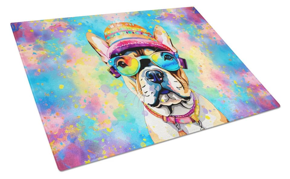 Hippie Dawg Glass Cutting Board - Large, French bulldog 2509, view 62