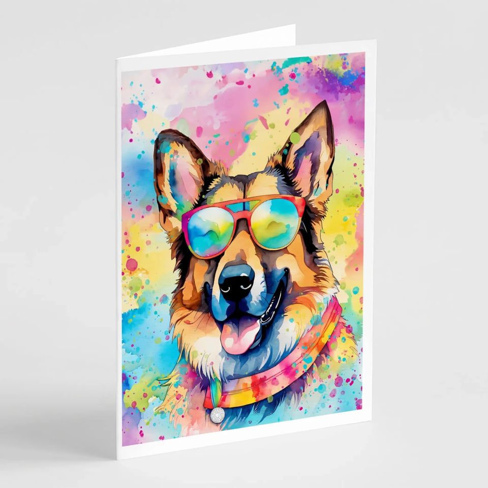 Hippie Dawg Greeting Cards - 5 x 7, German shepherd 2511, view 64