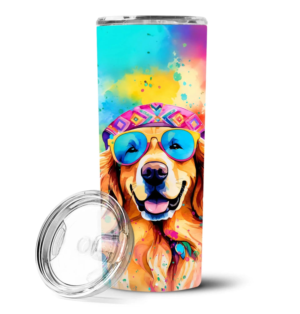 Pet Lover Stainless Steel Tumbler, 20 oz, Golden Retriever Hippie Dawg-194030819890/Golden retriever 2513, view 74