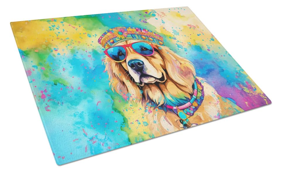 Hippie Dawg Glass Cutting Board - Large, Golden retriever 2514, view 67
