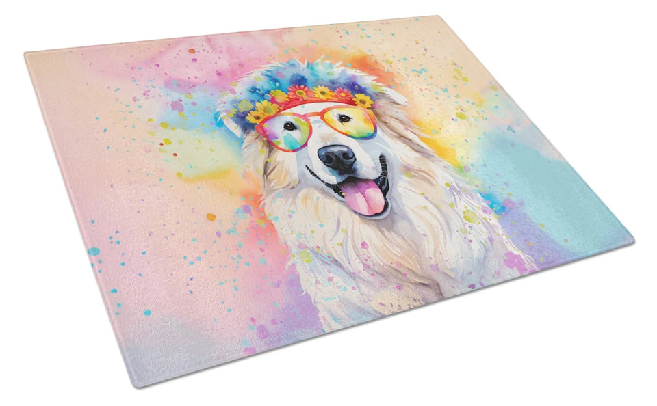 Hippie Dawg Glass Cutting Board - Large, Great pyrenees 2518, view 71