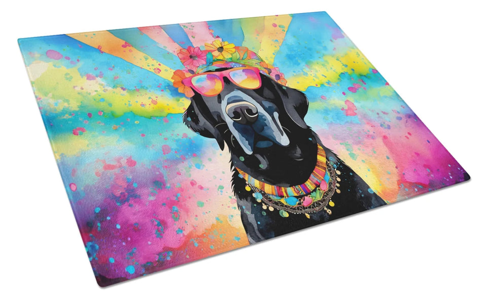 Hippie Dawg Glass Cutting Board - Large, Labrador black 2522, view 75